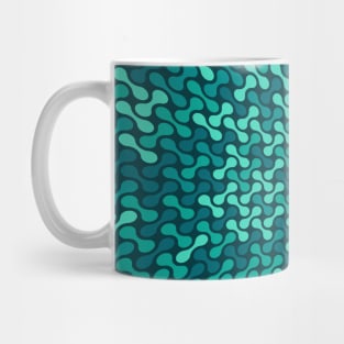 Warped Metaballs Pattern (Teal) Mug